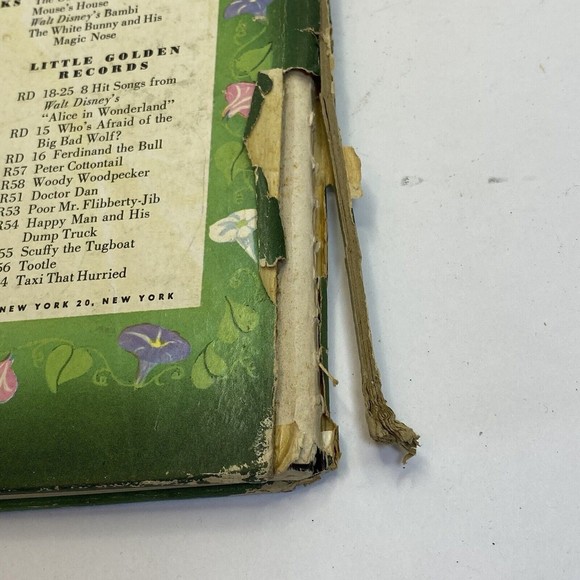 VTG Walt Disney's A Fuzzy Golden Book Bambi 1941 1949 Hardcover Simon Schuster - Picture 9 of 12